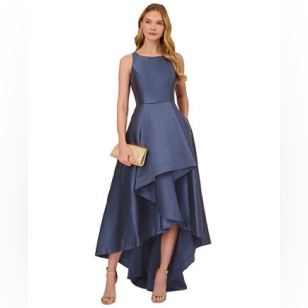 Adrianna Papell Blue High Low Dress